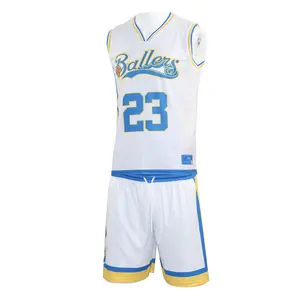 Custom reversible Basketball Jerseys Set Uniforms Men Basketball wear Basketball uniforms Breathable polyester with OEM Service