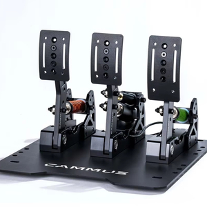 Pédalier de course CAMMUS LC100 noir avec capteur de pression pour simulateur de course PC compatible avec volant, joystick et manette de jeu - Product Image 1