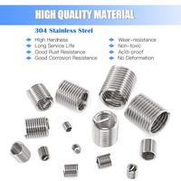 200pcs Wire Thread Insert Kit 304 Stainless Steel Thread Repair Assortment M3-M12 Metric for Workshop Repair