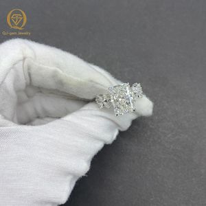 Luxury Design Women's <b>14K</b> <b>Gold</b> <b>Ring</b> High Clarity D Color Lab Grown Diamond IGI Certificate 5ct Radiant Cut Synthetic Diamond - Product Image 3