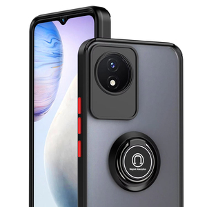 <span class=keywords><strong>Senior</strong></span> Durable TPU Matériel <span class=keywords><strong>Téléphone</strong></span> Cas Simple Noir Magnétique Béquille Couverture pour Vivo Y02 Y03 4G Y02S Y16 Téléphones Mobiles - Product Image 1
