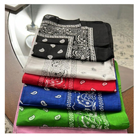 Grand bandana carré en coton imprimé surdimensionné avec tissu doux pour le cou, la tête et les cheveux
