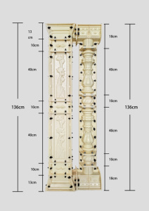 Có thể điều chỉnh chiều cao bê tông hàng rào lan can khuôn xi măng ban công Bình Cột Bảng điều khiển tường bảo vệ bài viết, và tay vịn hàng rào. - Product Image 3