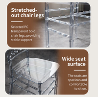 Großhandel Langlebiger Transparenter Stuhl für Hochzeiten Chiavari-Stuhl zum Verkauf Gartenmöbel Acryl-Chiavari-Stühle
