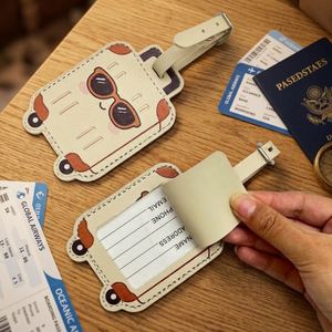 Cute Luggage Tags PU Leather Cartoon Luggage <b>Suitcase</b> Tag Travel Bag Recognizer Personalized <b>Label</b> - Product Image 4