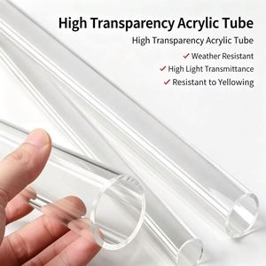 Tubo de Acrílico Transparente de Corte Personalizado, Cilindro de Acrílico Hueco de Alta Resistencia para Cubiertas Antipolvo y Uso en Acuarios - Product Image 2
