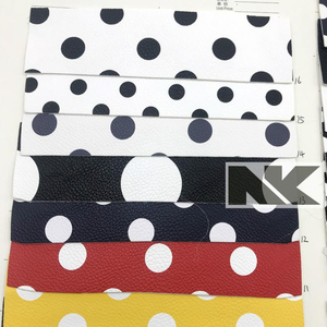 P163 pelle sintetica personalizzata lychi in pelle sintetica a pois in bianco e nero per borse, borse, accessori, forniture artigianali - Product Image 2