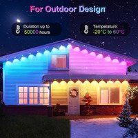 Luces LED RGB Inteligentes de 15M con Pixel Soft Light Permanentes, Resistentes al Agua IP67 para Exteriores, Control por Aplicación, Regulables, Decorativas para Aleros de Casa