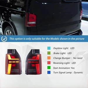 Vận Chuyển <span class=keywords><strong>Multivan</strong></span> Caravelle <span class=keywords><strong>T5</strong></span> <span class=keywords><strong>LED</strong></span> Đèn Hậu 2010 2014 Nâng Cấp Phía Sau Đuôi Ánh Sáng Sửa Đổi Phanh Xếp Đèn Cho VW - Product Image 2