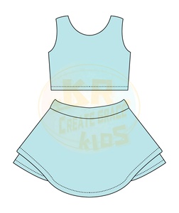 Tennis Dress Kids Summer Sports Dresses Casual Short Sleeve Children's Clothing Summer Dress Sets - Product Image 1