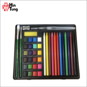 42Pcs OEM Woodless Màu Nước Bút Chì Và Rắn Màu Nước Sơn Bánh Sơn Đặt Trong Hộp Thiếc Cho Phác Thảo Bản Vẽ Và Màu - Product Image 6