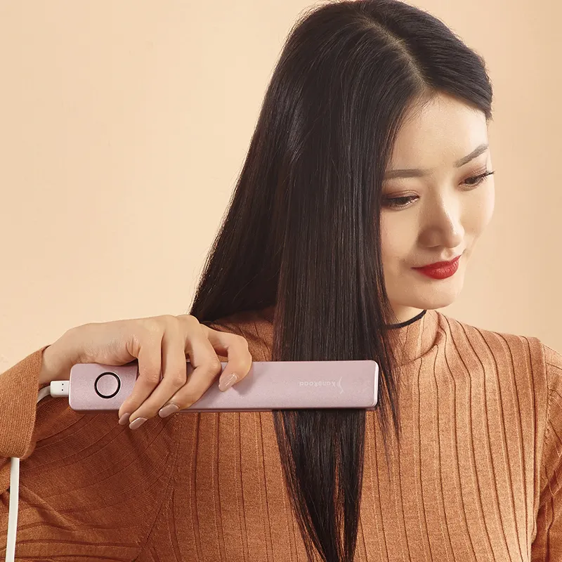 KangRoad 360g Ultra ince taşınabilir seyahat 2 1 saç düzleştirici PTC isıtıcı 30S hızlı ısınma saç düzleştirici saç düzleştirici