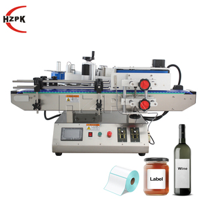 HZPK TRLM-120A Automatic Bottle Labeling <b>Machine</b> Plastic Glass Water Bottles Cosmetic Labeling <b>Machine</b> with Date Code Printer - Product Image 1