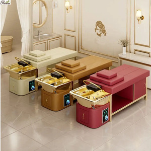 Haut <span class=keywords><strong>de</strong></span> gamme Salon <span class=keywords><strong>de</strong></span> beauté coiffure dédié Intelligent Full Gold Thai Shampooing Massage Tête <span class=keywords><strong>de</strong></span> <span class=keywords><strong>lit</strong></span> Spa Cascade - Product Image 2