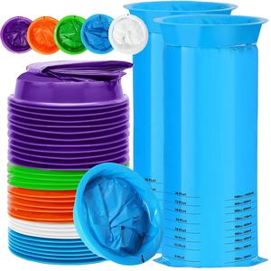 Paquete de 60 bolsas para vómitos de coche de 1000 ML, bolsas para vómitos para viajes y mareos, bolsa para vómitos de grado médico resistente a fugas - Product Image 3