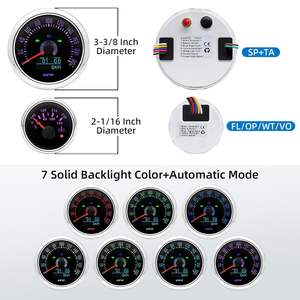 Nouveau kit SX-TECH 6 jauges 52mm 85mm avec LED, GPS, compteur de vitesse, compte-tours, pression d'huile/niveau de carburant, température de l'eau, voltmètre, pour automobile - Product Image 5