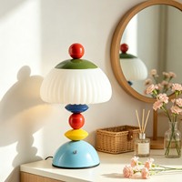 Lampe de bureau créative multicolore pour chambre d'enfant, protection des yeux, lampe de bureau tactile rechargeable amusante pour chambre à coucher