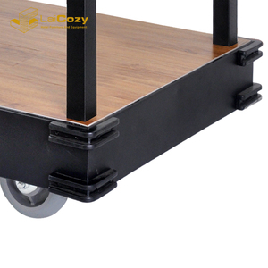 Laicozy कस्टम काला समाप्त 304 स्टेनलेस स्टील होटल की लॉबी Bellman ट्राली - Product Image 4