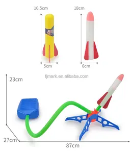 ストンプロケットオリジナルのロケットランチャー3フォームロケットとオプション付きおもちゃの空気ゲーム