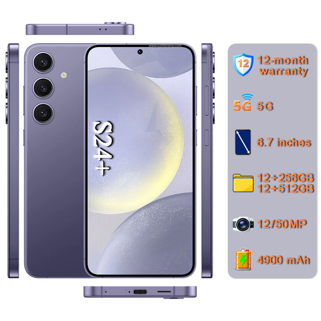 Unlocked 100% Original Mobile Phones S24+ 256GB/512GB [50MP Camera] Global Version 5G Smartphone SM-S926 A+ Quality