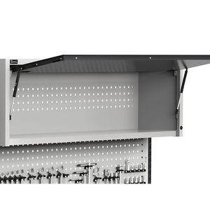 Fami Work Look 2970x373x1063mm mueble de pared gris con 2 unidades de pared, 8 contenedores y 150 ganchos - Product Image 2