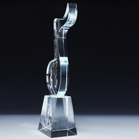 Trophées personnalisés en cristal de qualité supérieure, gravés au laser, étanches, pour concours de chant, souvenirs de compétition, vente en gros