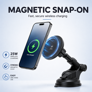 Cargador Inalámbrico Magnético <span class=keywords><strong>de</strong></span> 25W para Tesla Model 3, USB Tipo C 2 en 1, Soporte <span class=keywords><strong>con</strong></span> Ventosa para Tablero y Rejilla <span class=keywords><strong>de</strong></span> Ventilación - Product Image 4