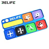 RELIFE RL-091A Plateau magnétique en alliage d'aluminium à sept sections, module de rangement magnétique puissant pour différents types de vis de caméra