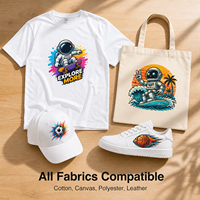 Mesin Cetak Kaos Digital Heat Transfer SCX A3 Xp600 DTF Printer A3, Mesin Penggoyang Bubuk, Desain Siap Cetak, Oven Film