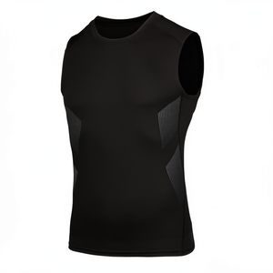 Premium Men's Lightweight Breathable Knitted Polyester/Cotton Sleeveless Shirt Quick Dry Training Vest Performance Workout Tank - Product Image 1