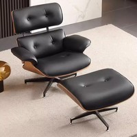 Fauteuil de salon haut de gamme en cuir véritable, pivotant, réglable en hauteur, design moderne et épuré pour bureau et salon