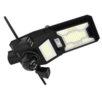 Cámara de Seguridad CCTV con Reflector LED Solar de 3 Lentes, Sistema de Seguridad con PTZ, IP67, Plástico ABS, Inalámbrico, WiFi, 4G, SIM, Control por Aplicación