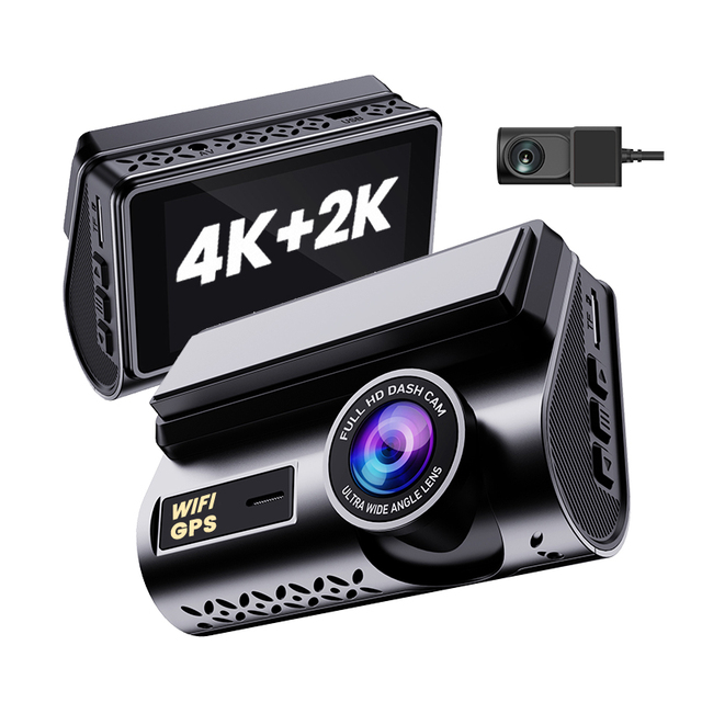 3.0inch 4K Dashcam Wifi GPS Dash Camera 4K+2K Front and Rear Dual Lens Car DVR Recorder Dash Cam Maximum 256g Card