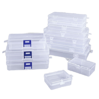 Tastiera in plastica trasparente in miniatura interruttore per imballaggio Organizer rettangolare in miniatura in plastica scatola interruttori da tastiera