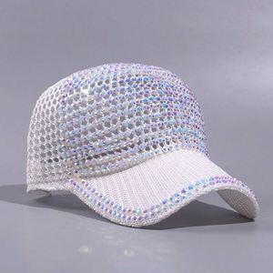 Casquettes de sport en gros pour femmes, casquettes de baseball élégantes en maille ornées de strass et de diamants brillants - Product Image 5