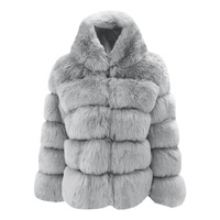 Manteau d'Hiver Doux RHG en Fausse Fourrure pour Femmes Grande Taille, Blouson Chaud à Capuche et Manches Longues pour Femmes