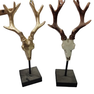 مجسم على قاعدة حامل, مجسم على شكل جمجمة ، رأس غزال ، على حامل - Product Image 3