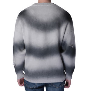 Suéter a juego de color personalizado ODM y OEM Suéter suelto de hombre con diseño de personalidad informal americano Sense Street Cómodo Suéter suelto para hombre - Product Image 3