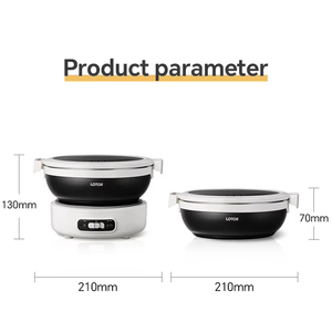 Olla <span class=keywords><strong>de</strong></span> Cocina eléctrica Tipo dividido Hotpot Portátil Multi-cocina Viaje 304 Acero inoxidable <span class=keywords><strong>Mini</strong></span> Sartén eléctrica - Product Image 6