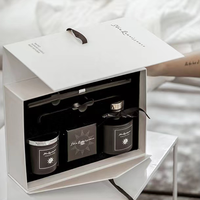 Boîtes Cadeaux de Luxe avec Couvercle Magnétique, Coffret Cadeau Élégant pour Demoiselle d'honneur, Ensemble Bougie Blanche, Emballage Personnalisé
