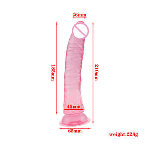 Dildo Realista de Silicona Transparente con Fuerte Ventosa 100% Impermeable, Juguete Sexual de Gran Tamaño para Mujeres, Estimulador de Punto G y Vaginal - Product Image 5