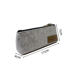 Étui à crayons moderne en feutre/cuir personnalisable avec options de taille sur mesure pour l'école/le bureau - Product Image 4