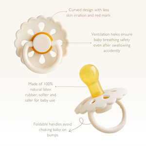Sucette Bébé Sûre Nouveau-né à Manche Pliable Design Populaire, Tétine en Latex 100% Silicone Alimentaire avec Deux Trous d'Aération - Product Image 2