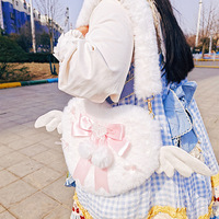 Dernier sac ange en forme de coeur diable sac à bandoulière mignon filles sac Lolita