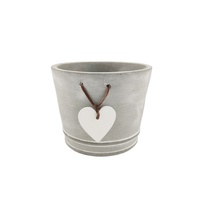 Pots de fleurs d'intérieur modernes gris clair pour bonsaïs Pot de plantes de jardin rond Matériau en ciment