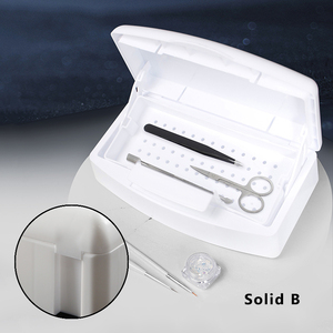 Plastic <b>Nail</b> Sterilizer Box Manicure <b>Nail</b> Art Tweezer Tool Cleaner Salon Disinfection Storage Organizer Container Holder <b>Case</b> - Product Image 6