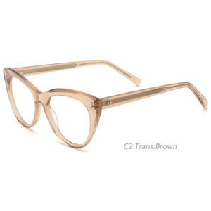 1417高品質卸売眼鏡フレーム準備アセテート猫眼鏡 - Product Image 2