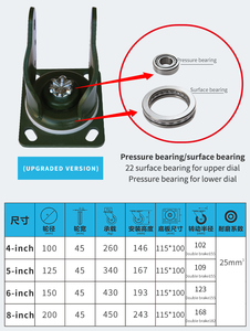 YTOP TPU + Manganês Aço 4 polegada Roda Caster 410kg Heavy Duty Swivel Brake Rolamento Industrial com Stopper - Product Image 3