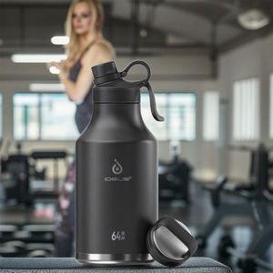 <span class=keywords><strong>IDEUS</strong></span> US Almacén 64oz Deportes Botella de agua de doble pared con aislamiento de acero inoxidable con 2 tapas - Product Image 1