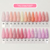 Gel constructeur de paillettes Hema Free, Acrygel professionnel, Gel de construction scintillant rose, Produits de beauté pour femmes